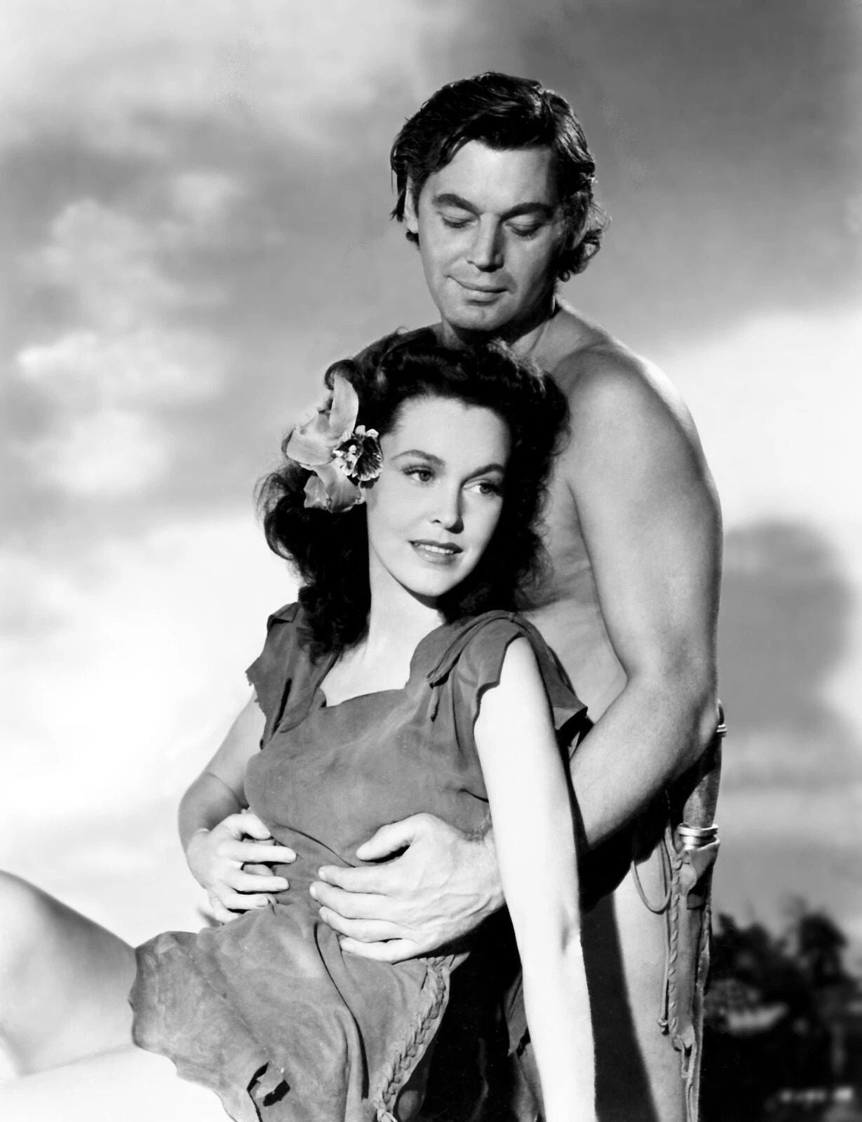 Johnny Weissmuller Maureen O'Sullivan Classic Tarzan Movie Picture Keychain