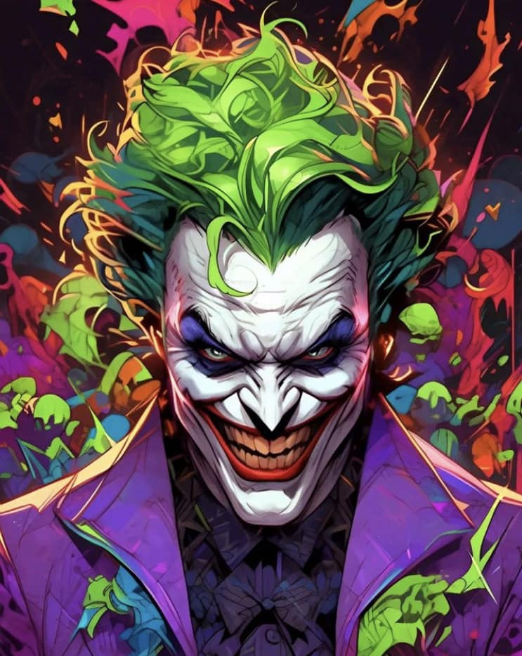 Joker Artwork Vibrant Print Poster