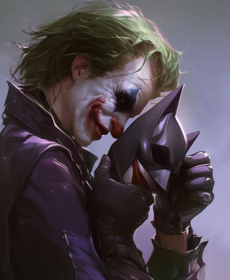 Joker Batman Mask Tribute Print Poster