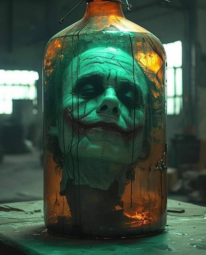 Joker Bust In Jar Print Poster