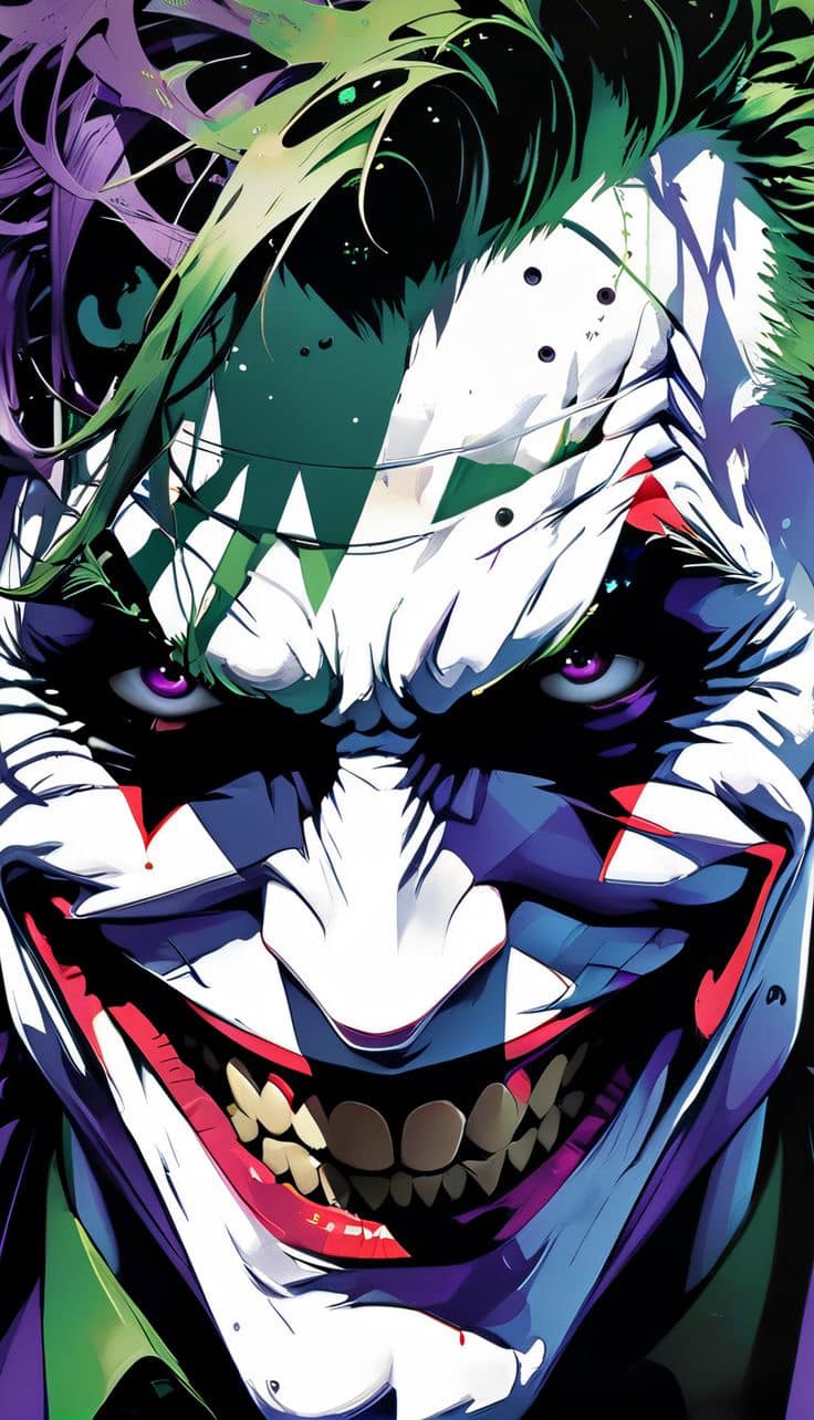 Joker Closeup Artwork Print Poster