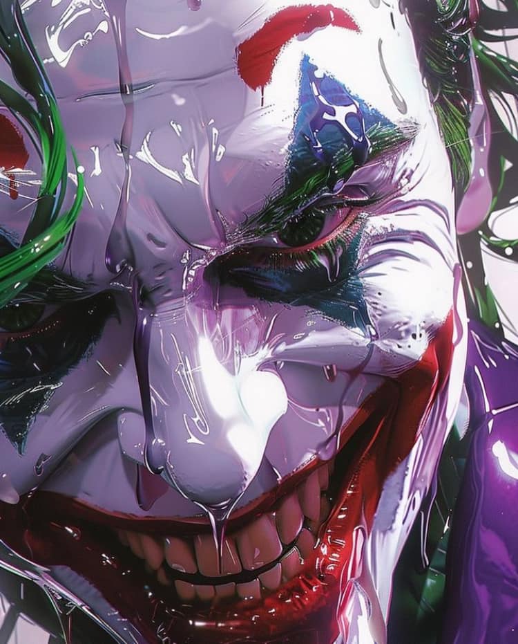 Joker Closeup Highly Detailed Print Poster