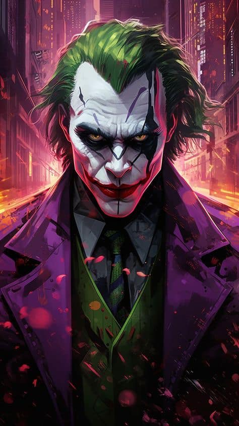Joker Cyberpunk Portrait Print Poster
