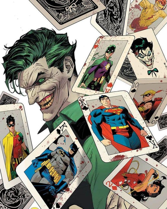 Joker Playing Cards Superheroes Print Poster