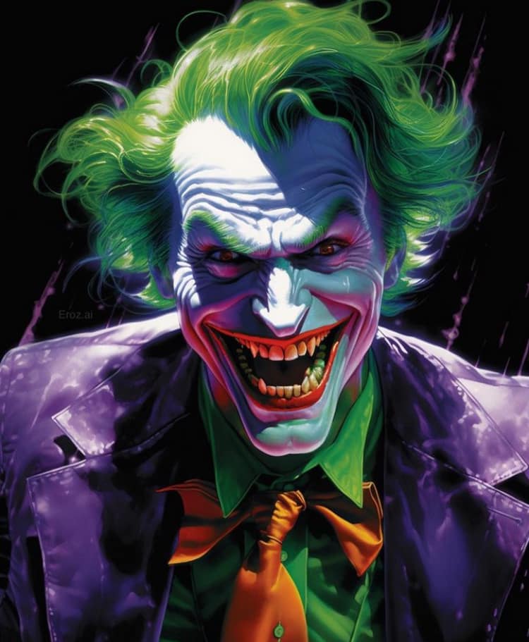 Joker Portrait Closeup Print Poster