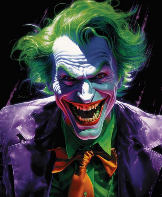 Joker Portrait Closeup Print Poster