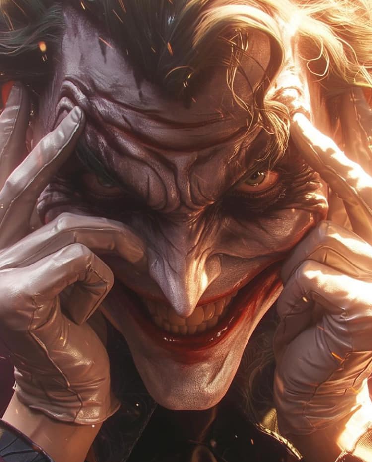 Joker Portrait Closeup (2) Print Poster