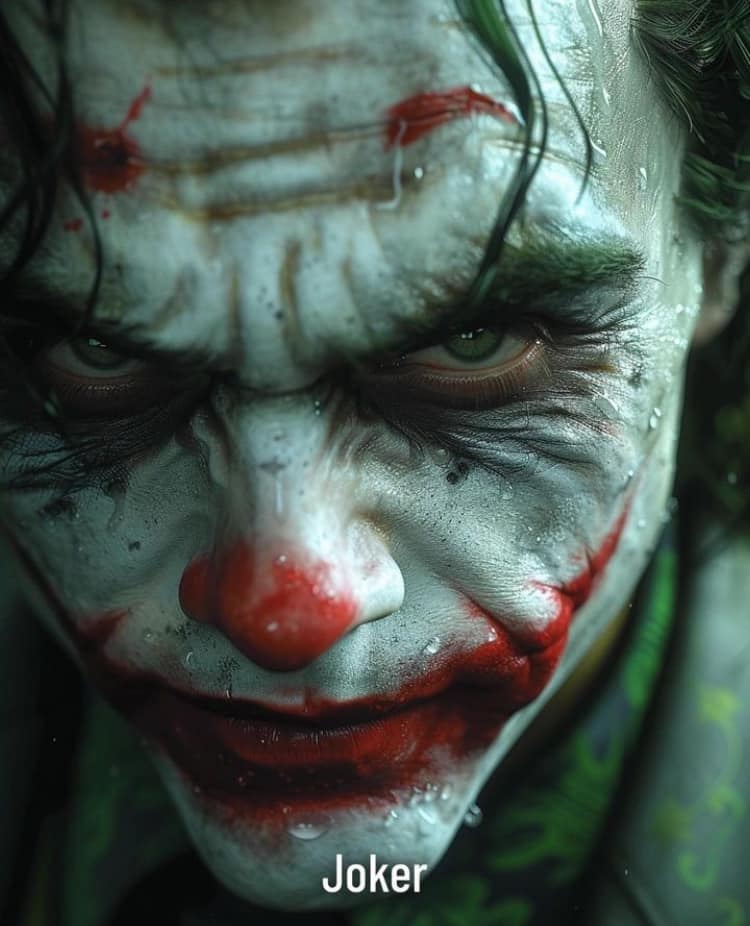 Joker Portrait Closeup (3) Print Poster