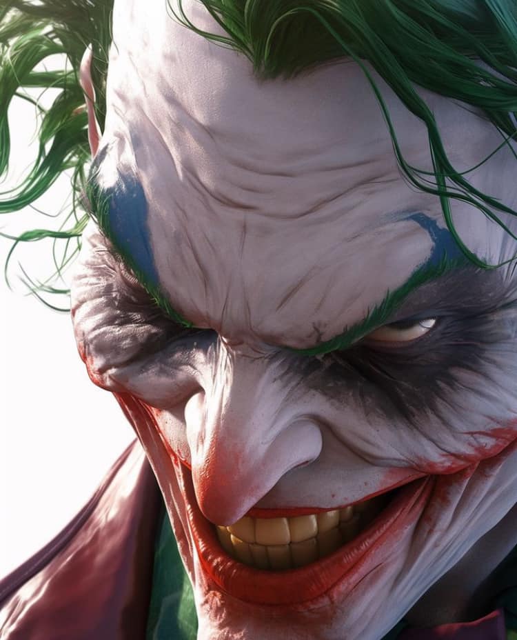 Joker Portrait Closeup (4) Print Poster