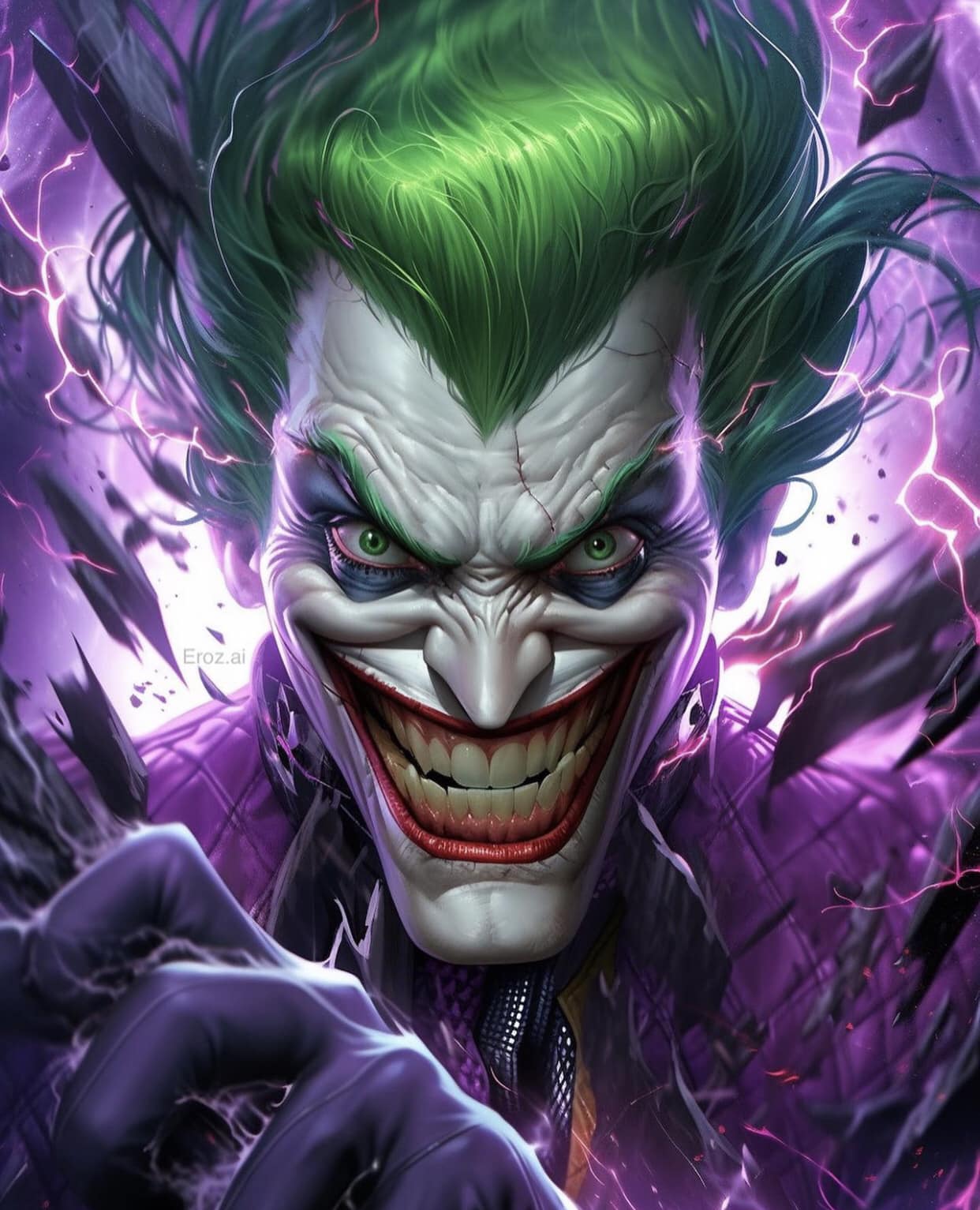 Joker Portrait Dramatic Effects Print Poster