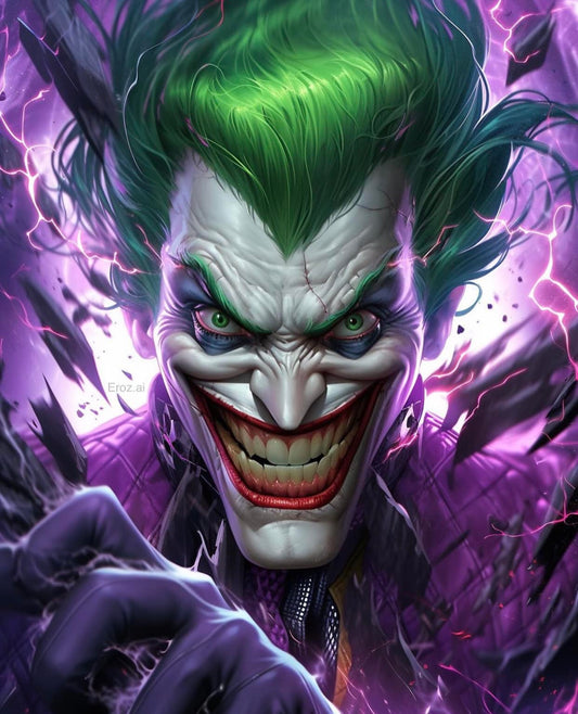 Joker Portrait Dramatic Effects Print Poster
