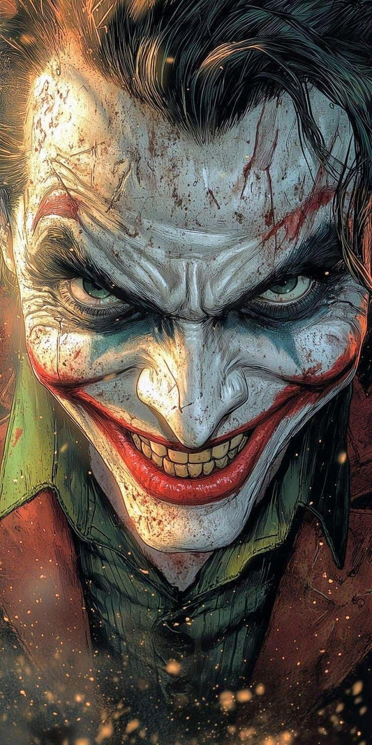 Joker Portrait Dramatic Expression Print Poster