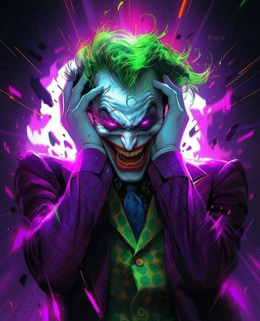 Joker Portrait Expressive Artwork Print Poster