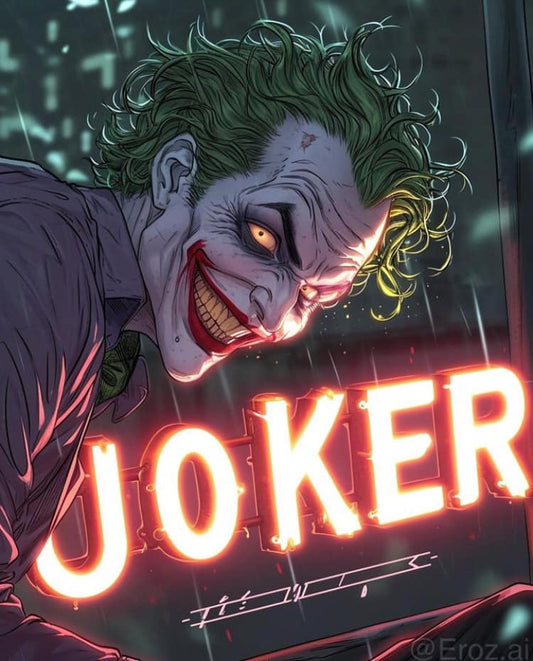 Joker Portrait Illustration Print Poster