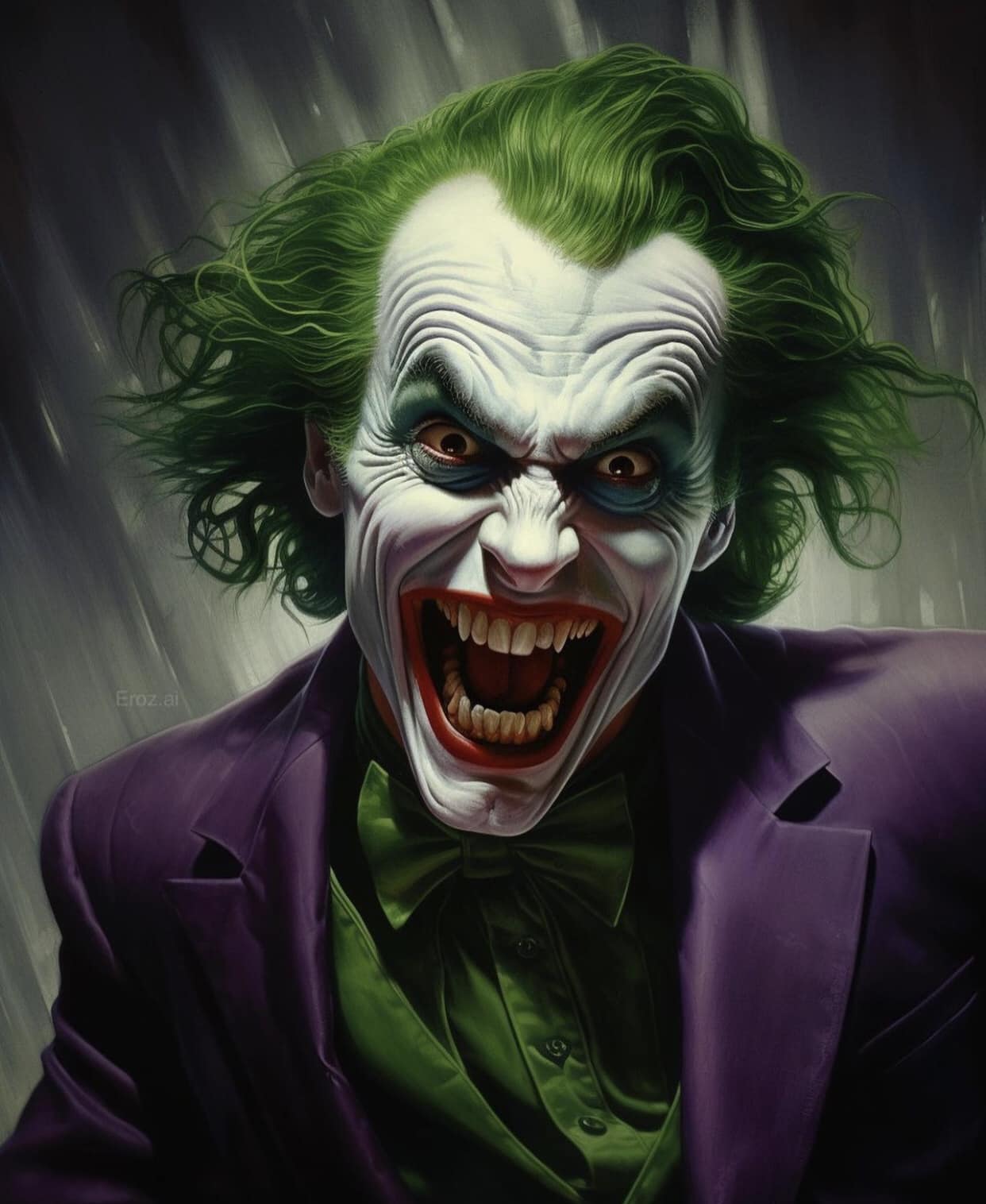 Joker Portrait Laughing Print Poster