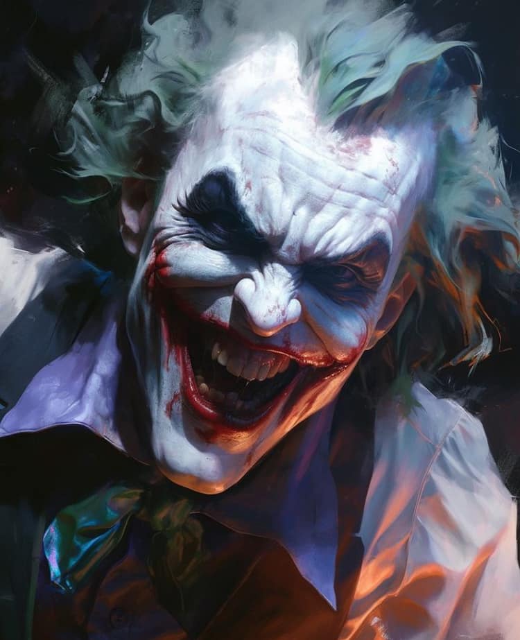 Joker Portrait Laughing (3) Print Poster
