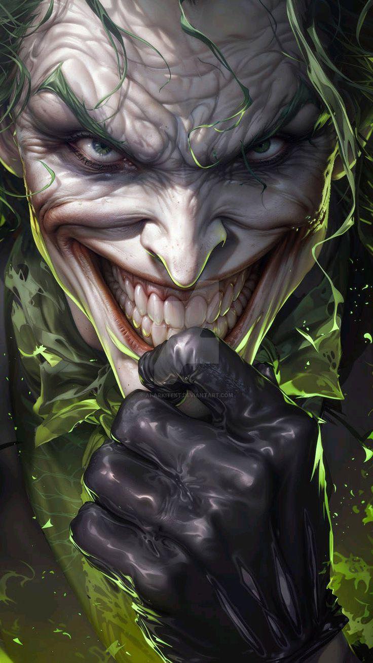 Joker Portrait Menacing Smile Print Poster