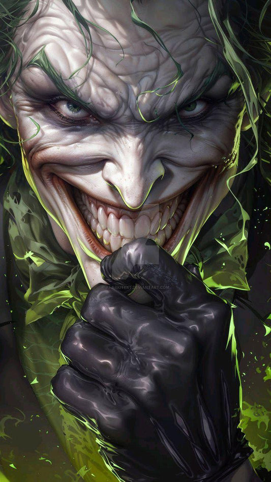 Joker Portrait Menacing Smile Print Poster