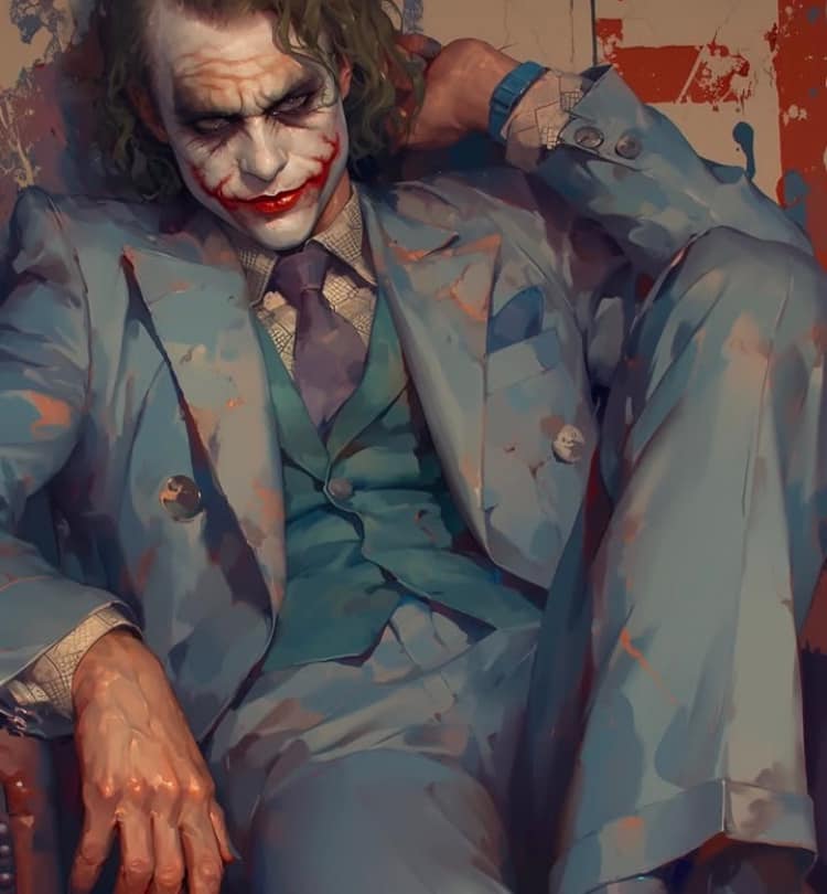 Joker Portrait Moody Print Poster