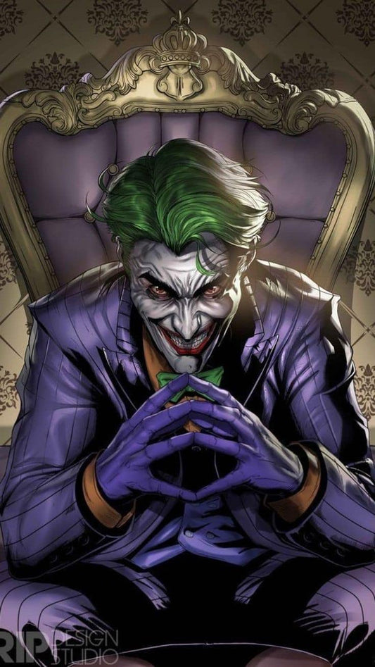 Joker Portrait Throne Print Poster