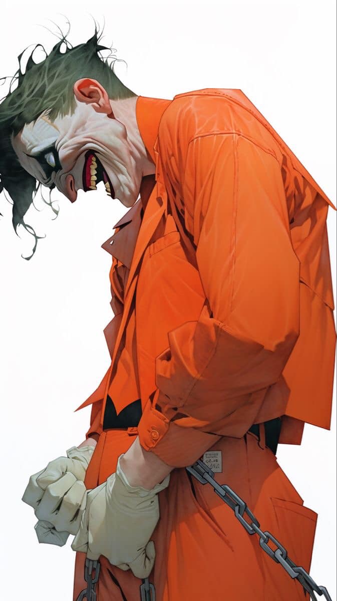 Jokers Orange Prison Outfit Print Poster