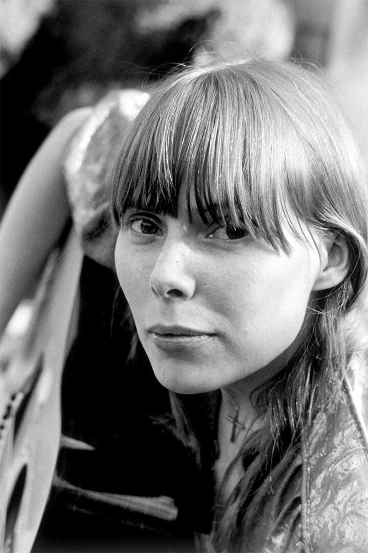 Joni Mitchell Great Music Singer Painting Print Keychain
