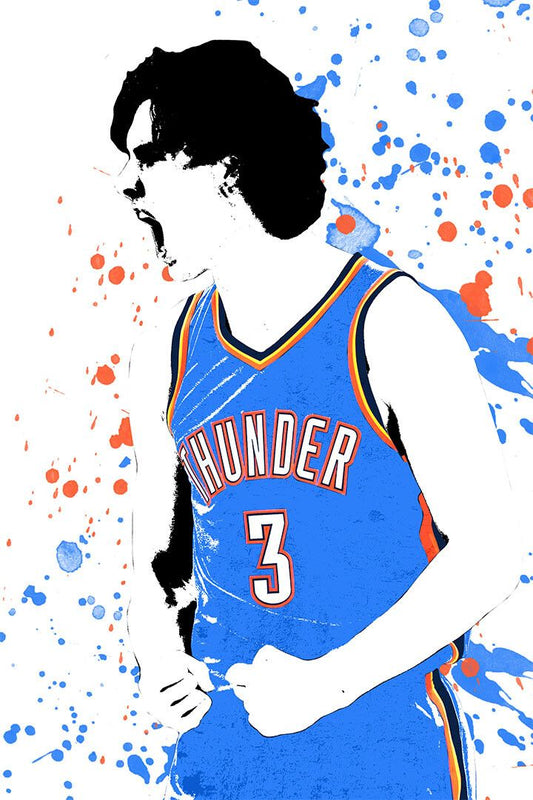 Josh Giddey 3 Oklahoma City Thunder Basketball Star Player Wall Poster