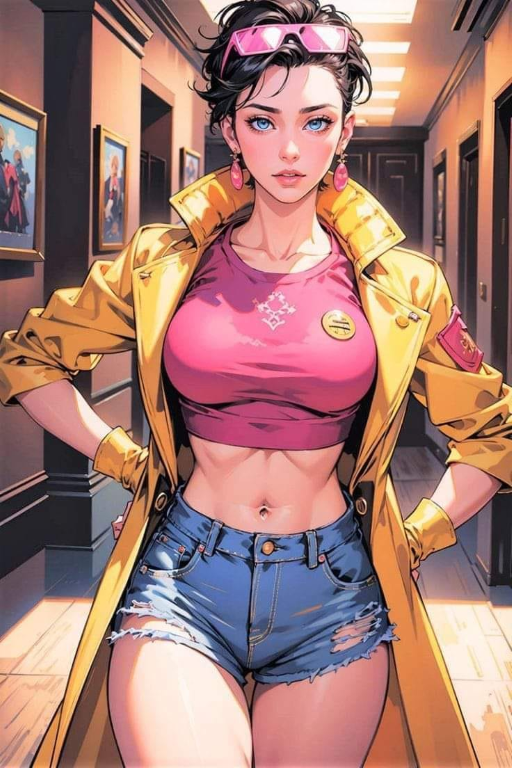 Jubilee Pink Yellow Outfit 739 Print Poster