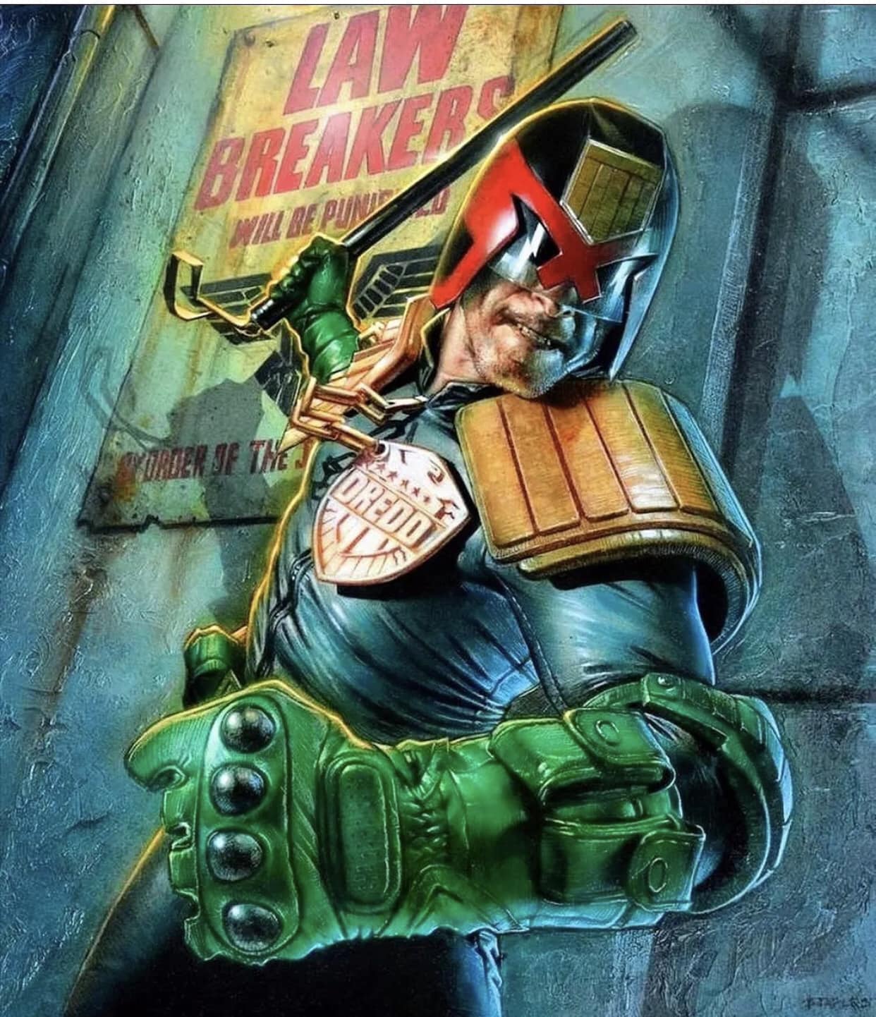 Judge Dredd Action Poster Print Poster