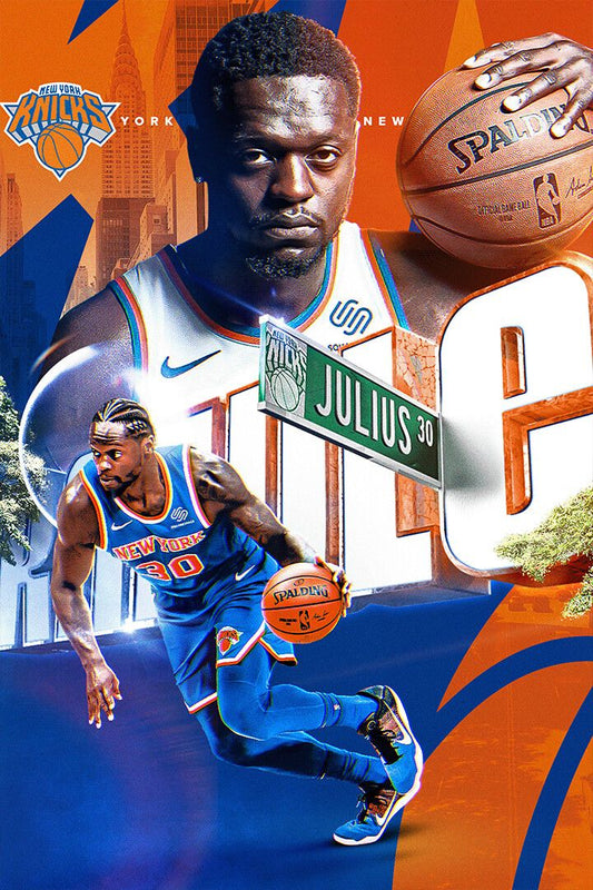 Julius Randle New York Knicks Basketball Star Wall Art Home Decor Poster