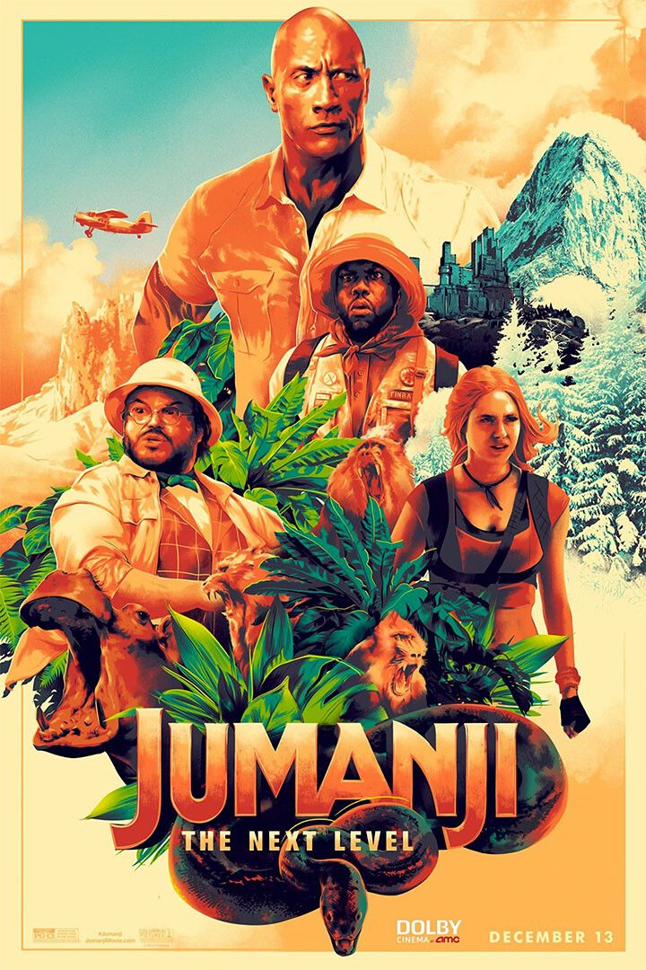 Jumanji 2020 Movie The Next Level Adventure Painting Keychain