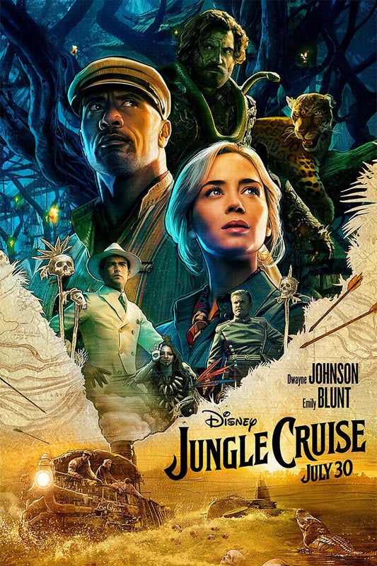Jungle Cruise Full Character Movie 2021 Artist Dwayne Wall Art Poster