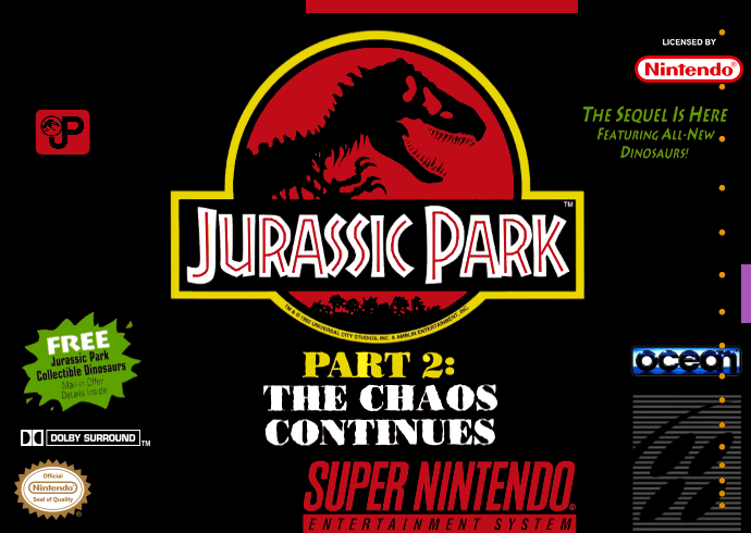 Jurassic Park 2 (Usa) Snes Print Poster