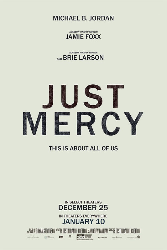 Just Mercy Movie Brie Larson Biography Crime Wall Art Home Decor Poster