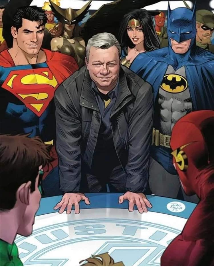 Justice League Meeting Heroes Print Poster