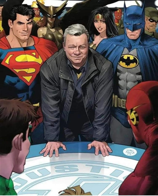 Justice League Meeting Heroes Print Poster