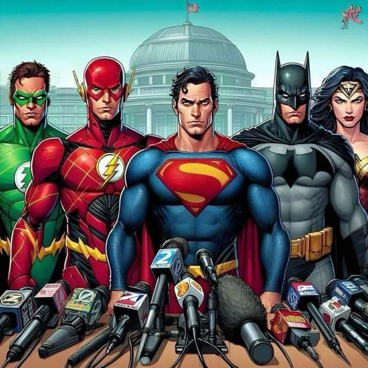 Justice League Press Conference 4682 Print Poster