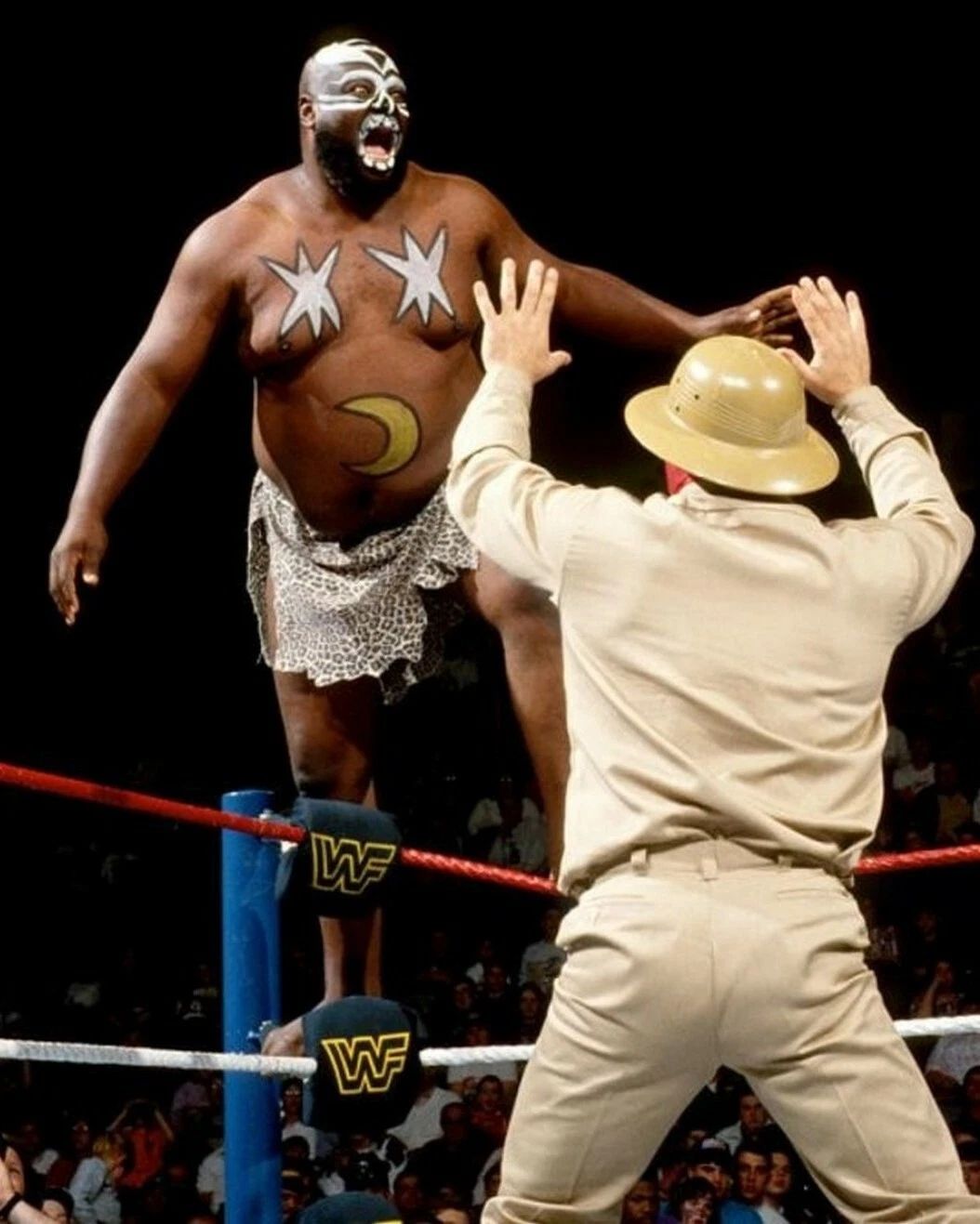 Kamala Keychain Wrestling Picture Wwf On The Ropes