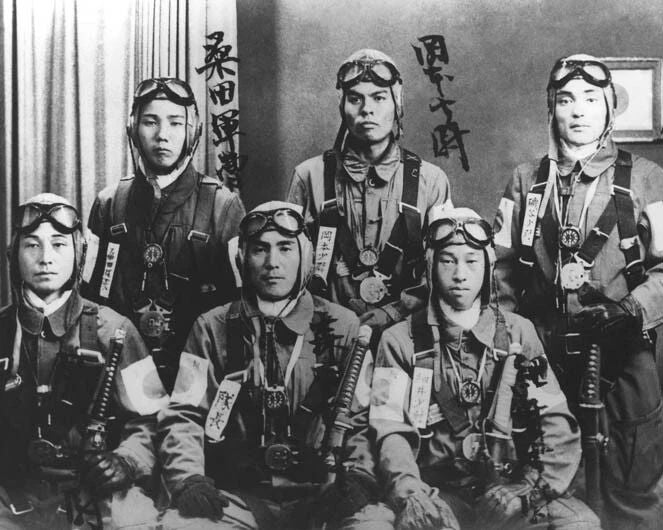 Kamikaze Pilots Crew Glossy Magnet Wwii Magnet World War Ii Magnet