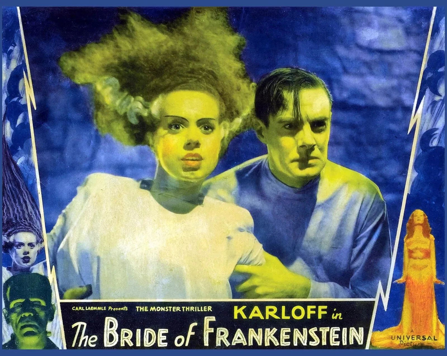 Karloff In 1935 Movie The Bride Of Frankenstein Lobby Card Picture Photo