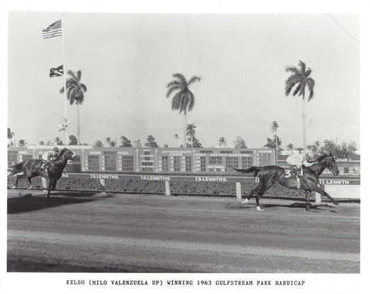 Kelso Magnet Horse Racing Picture Jockey Milo Valenzuela Gulfstream Park Hc