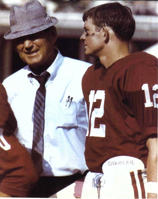 Ken Stabler & Bear Bryant Photo Alabama Crimson Tide Picture Ncaa Football