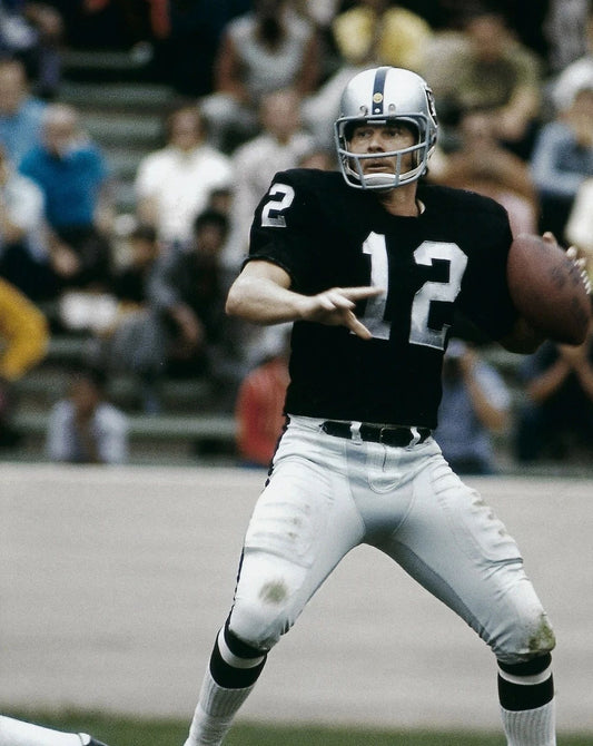 Ken Stabler Photo Oakland Raiders Picture Nfl Football Black Jersey