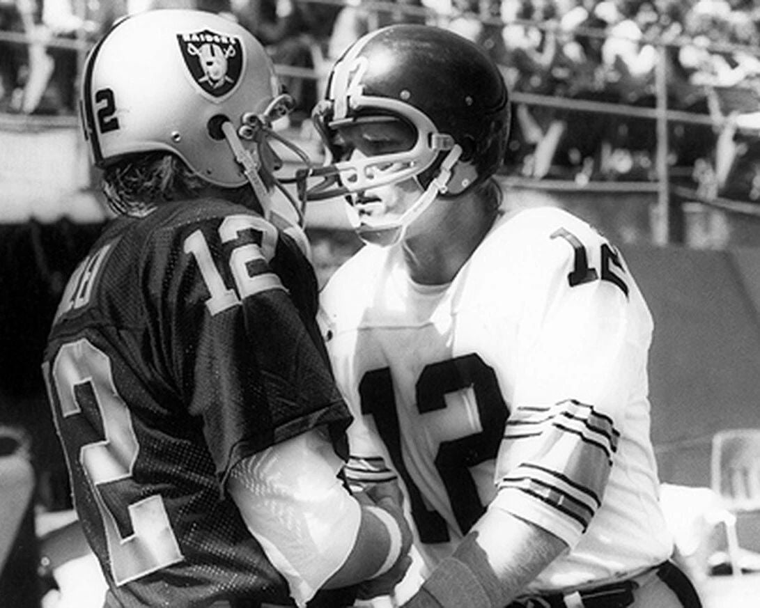 Ken Stabler & Terry Bradshaw Magnet Oakland Raiders Picture Nfl Football