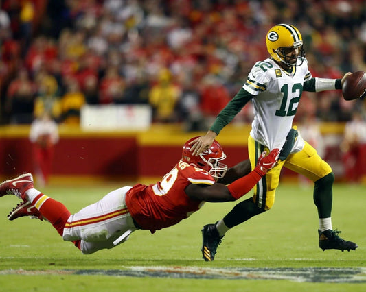 Khalen Saunders Aaron Rodgers Photo Kansas City Chiefs Kc Football Packers