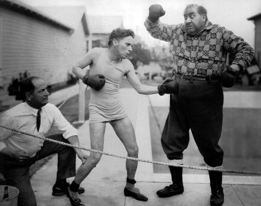 Kid Mccoy & Charlie Chaplin Photo Boxing Picture