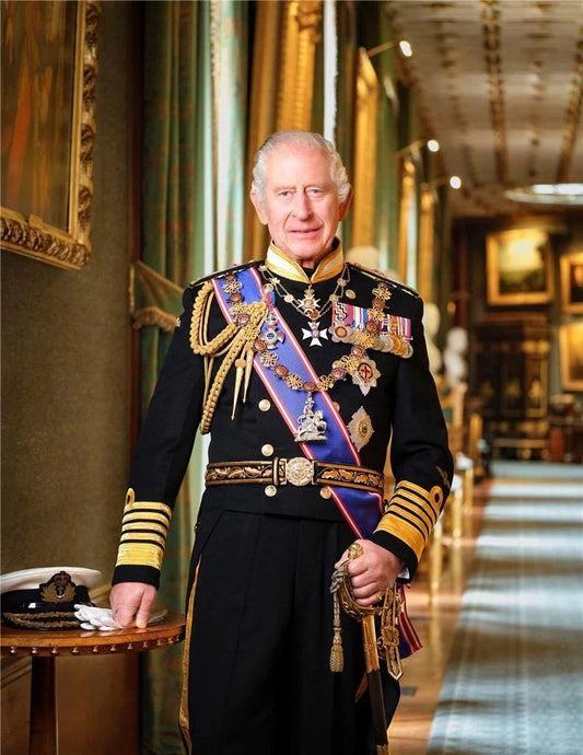 King Charles Iii In Military Uniform 2024 Portrait Picture Poster Photo Print