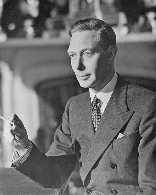 King George Vi Of The United Kingdom Glossy Photo Print Cigarette Poster