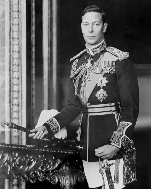 King George Vi Of The United Kingdom Glossy Keychain Print Military Keychain 1