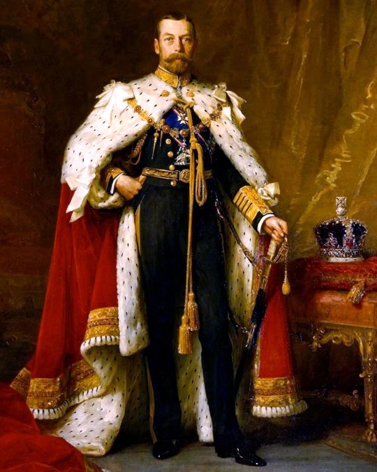 King George V Of The United Kingdom Glossy Keychain Print Painting Keychain